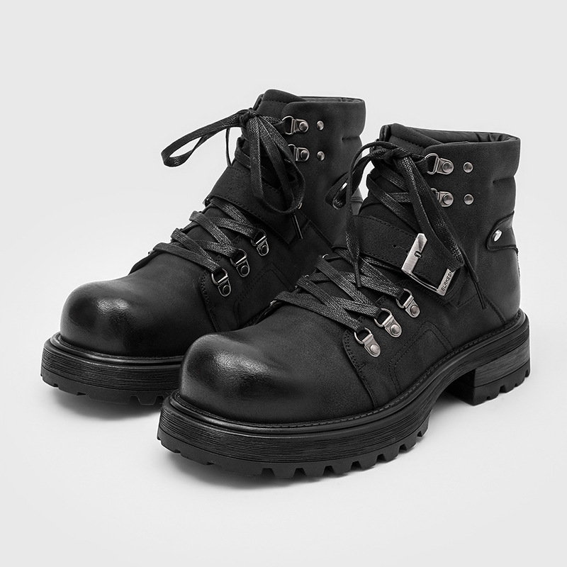 Men Shoes Type - Brand Men Leather Boots Motorcycle Snow