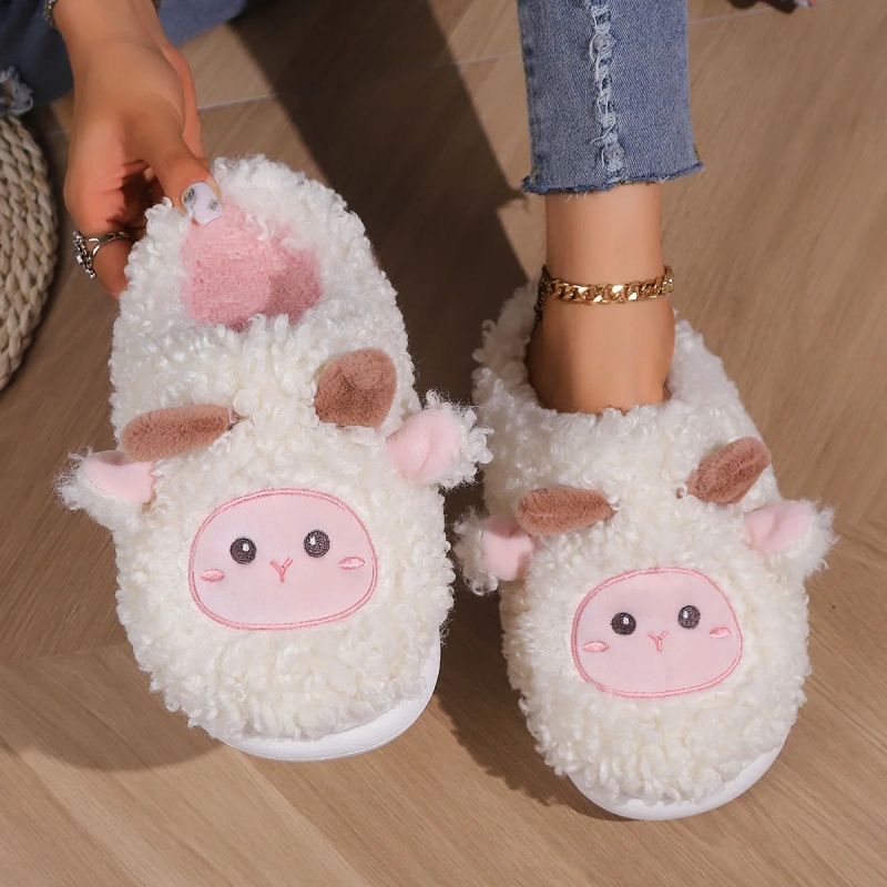 Men Shoes Size To Women - Winter Lovely Little Sheep Slippers For