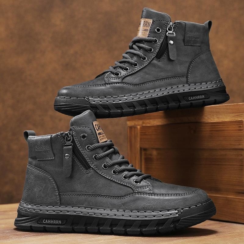 Men Leather High Top Ankle Boo - đánh giá và giá Men Shoes Type