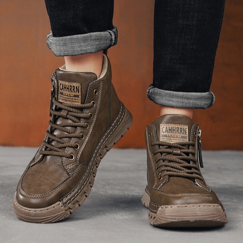 Men Leather High Top Ankle Boo - đánh giá và giá Men Shoes Type