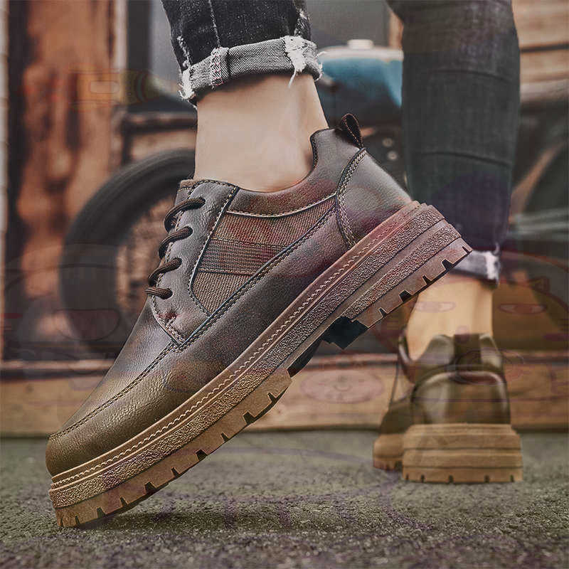 Dark Natural Leather Fashion T - đánh giá và giá Men'S Shoes Good For Flat Feet