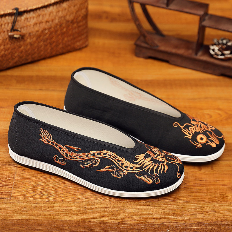 Vintage Chinese Kung Fu Shoes  - đánh giá và giá Men Shoes Yellow