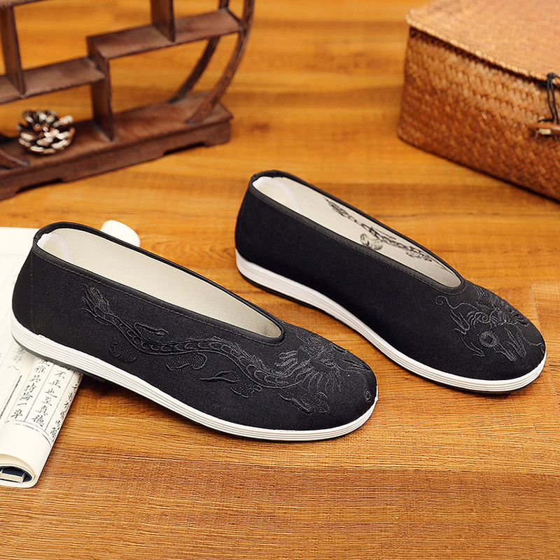 Vintage Chinese Kung Fu Shoes  - đánh giá và giá Men Shoes Yellow
