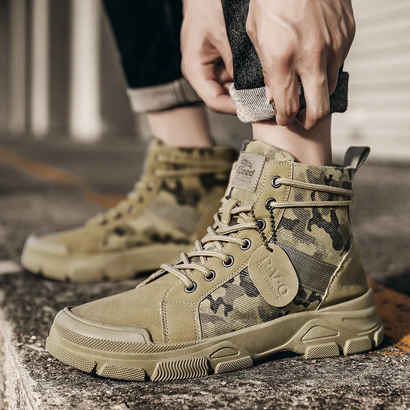 High-Top Boots for Men Autumn  - đánh giá và giá Men'S Shoes Daily Use