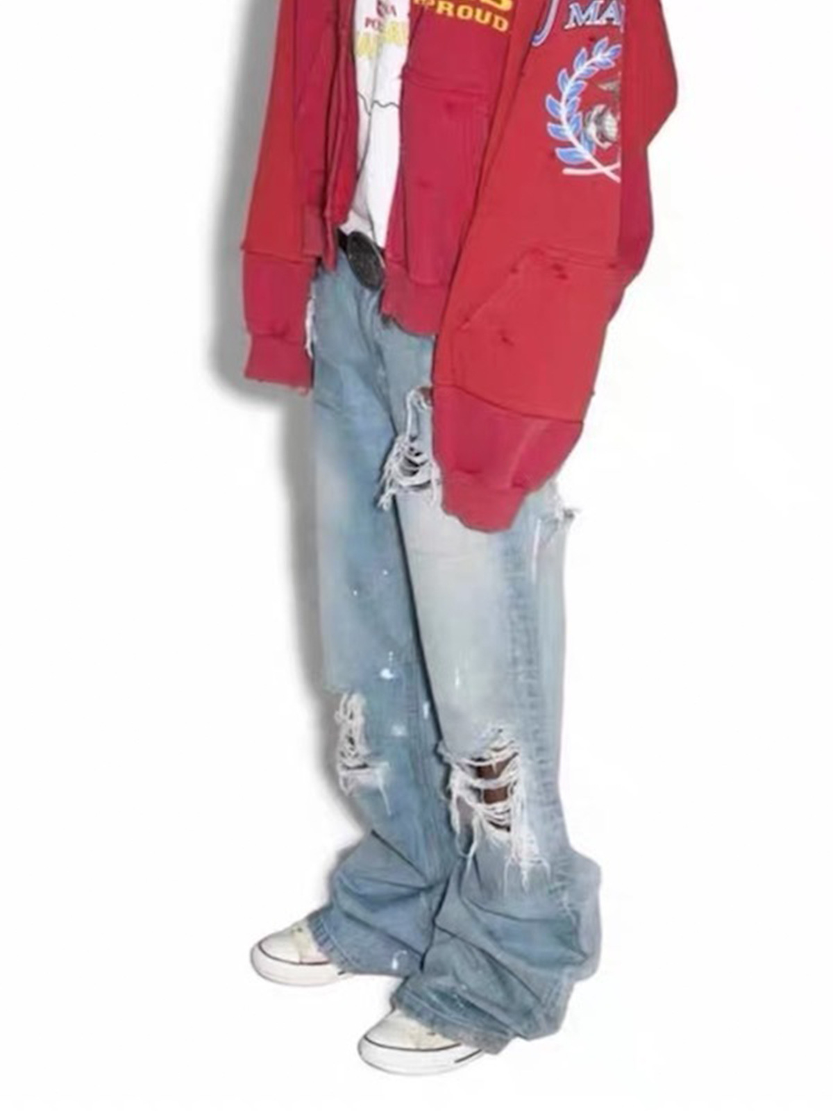 MIJKO Unisex Ripped Slub Jeans - đánh giá và giá Men Shoes Jeans