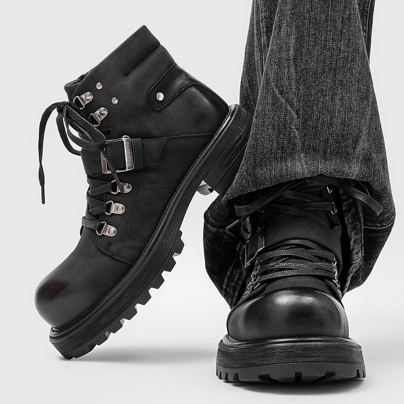 Brand Men Leather Boots Motorc - đánh giá và giá Men Shoes Type