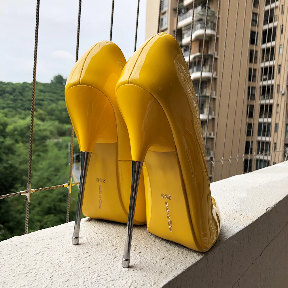 NEWLY 16cm Ultra High Metal He - đánh giá và giá Men Shoes Yellow