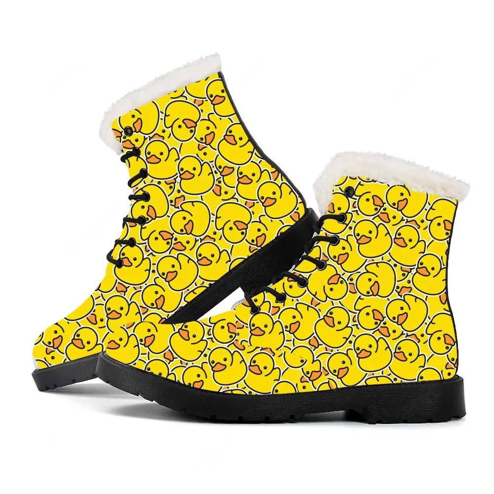 Yellow Duck Printed Plush Boot - đánh giá và giá Men Shoes Yellow