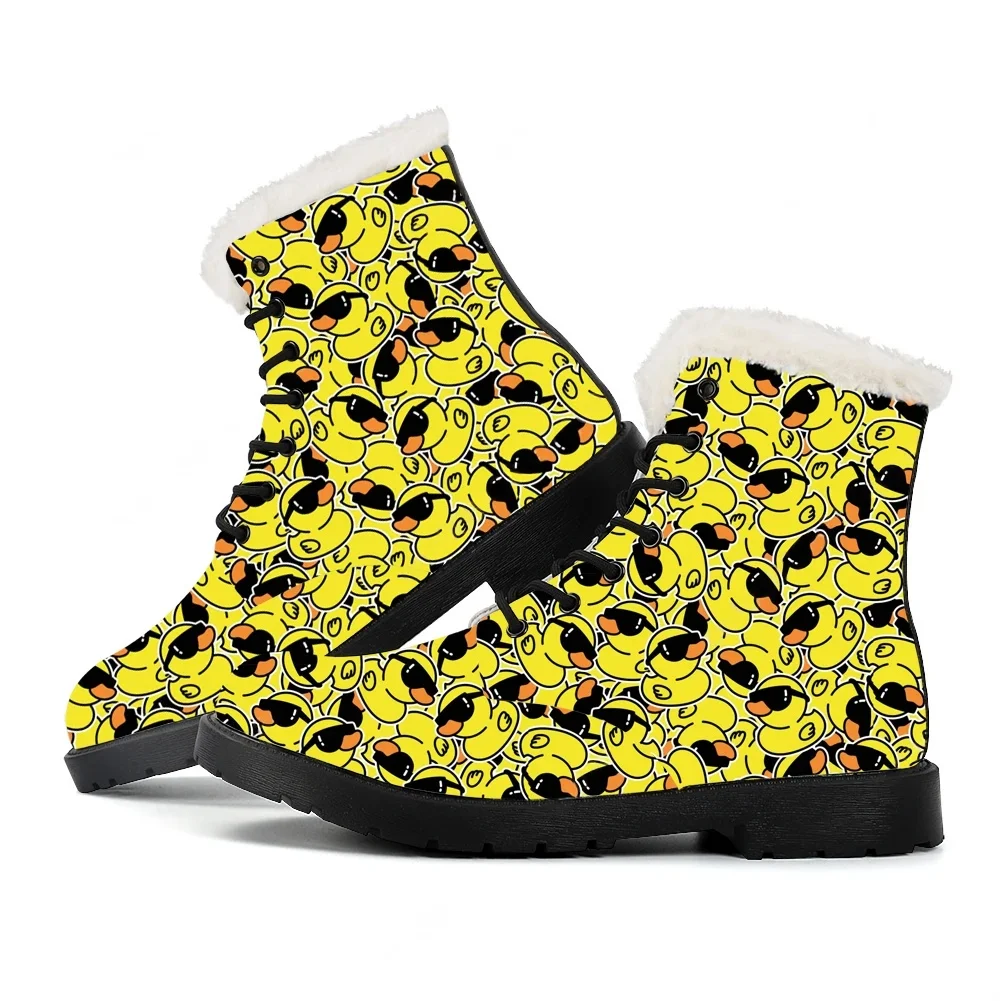 Yellow Duck Printed Plush Boot - đánh giá và giá Men Shoes Yellow