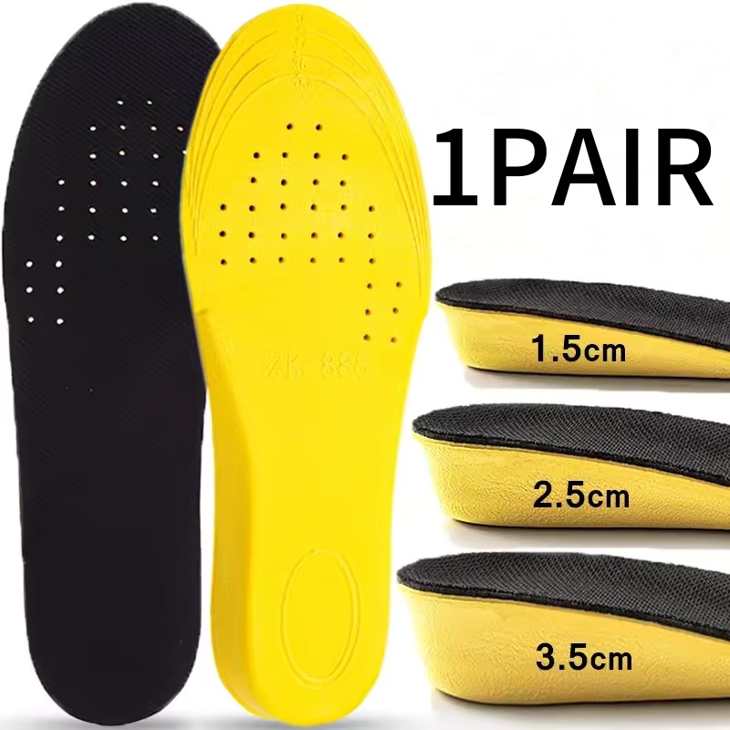 1 Pair 1.5-3.5cm Invisiable He - đánh giá và giá Men Shoes Yellow