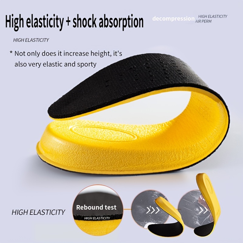 1 Pair 1.5-3.5cm Invisiable He - đánh giá và giá Men Shoes Yellow