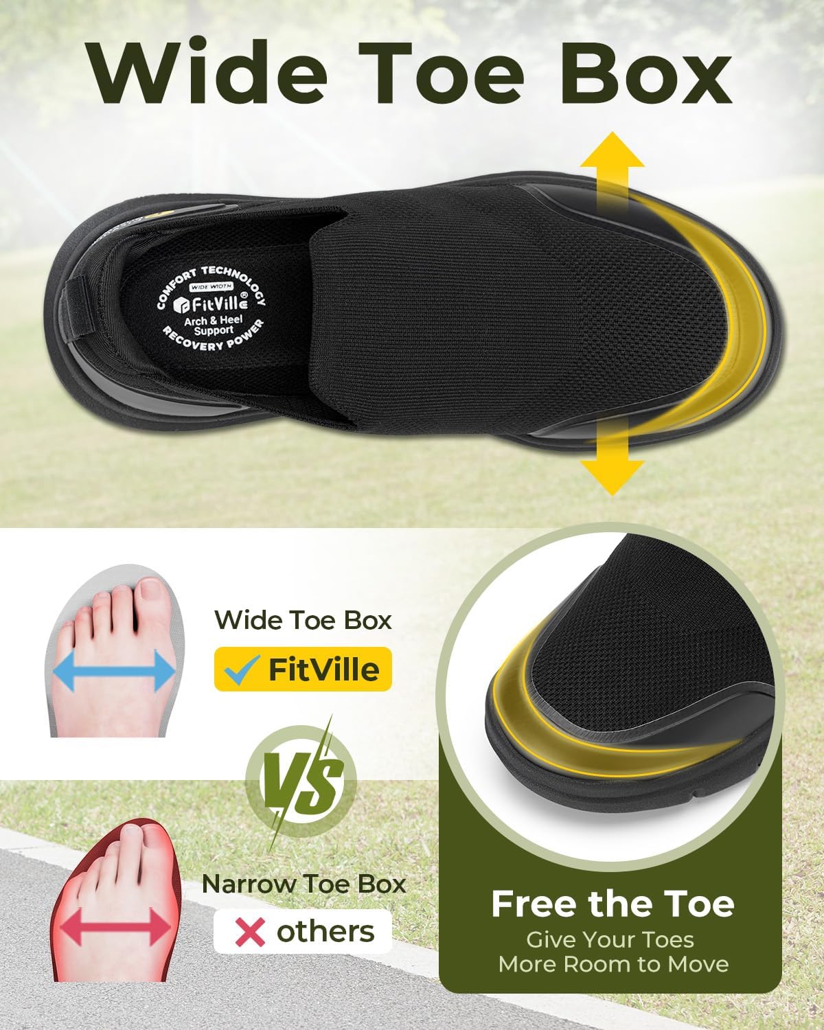 FitVille Men'S Extra Wide Slip - đánh giá và giá Men'S Shoes For Plantar Fasciitis